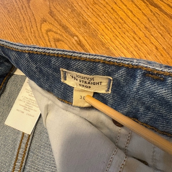 Madewell Curvy 90's Straight Crop Hazeldell Wash High Rise Denim Jeans Size 30 - Picture 11 of 12